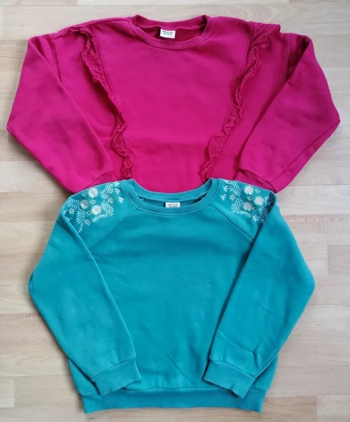 Lot de 2 pulls sweats fille 10 ans