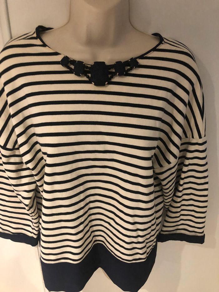 Zara Sweat-shirt  Marin habillé Taille M - photo numéro 14