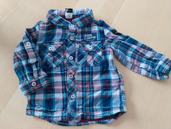 Chemise manches longues à carreaux bébé 9mois