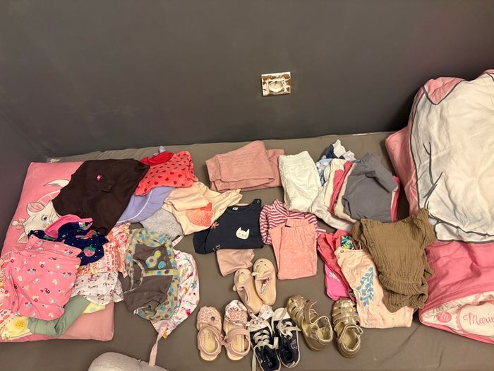Lot vêtements bébé fille / tout vêtements fille / lot vêtements été automne hiver bébé fille