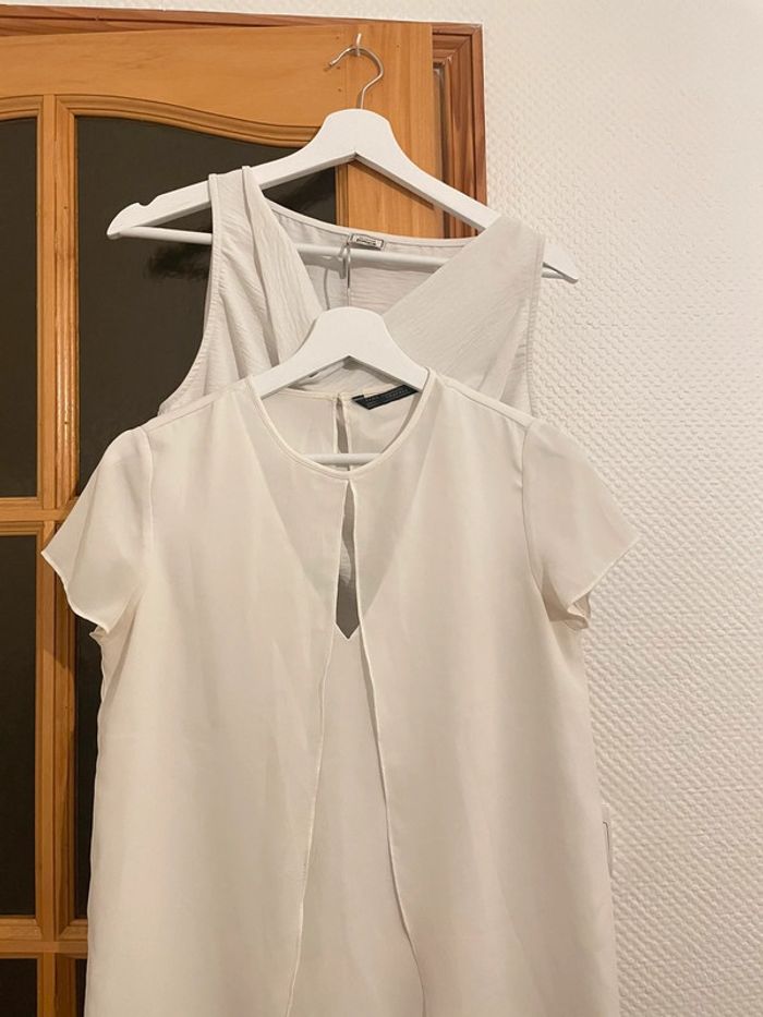 Lot de 2 blouses légères blanches