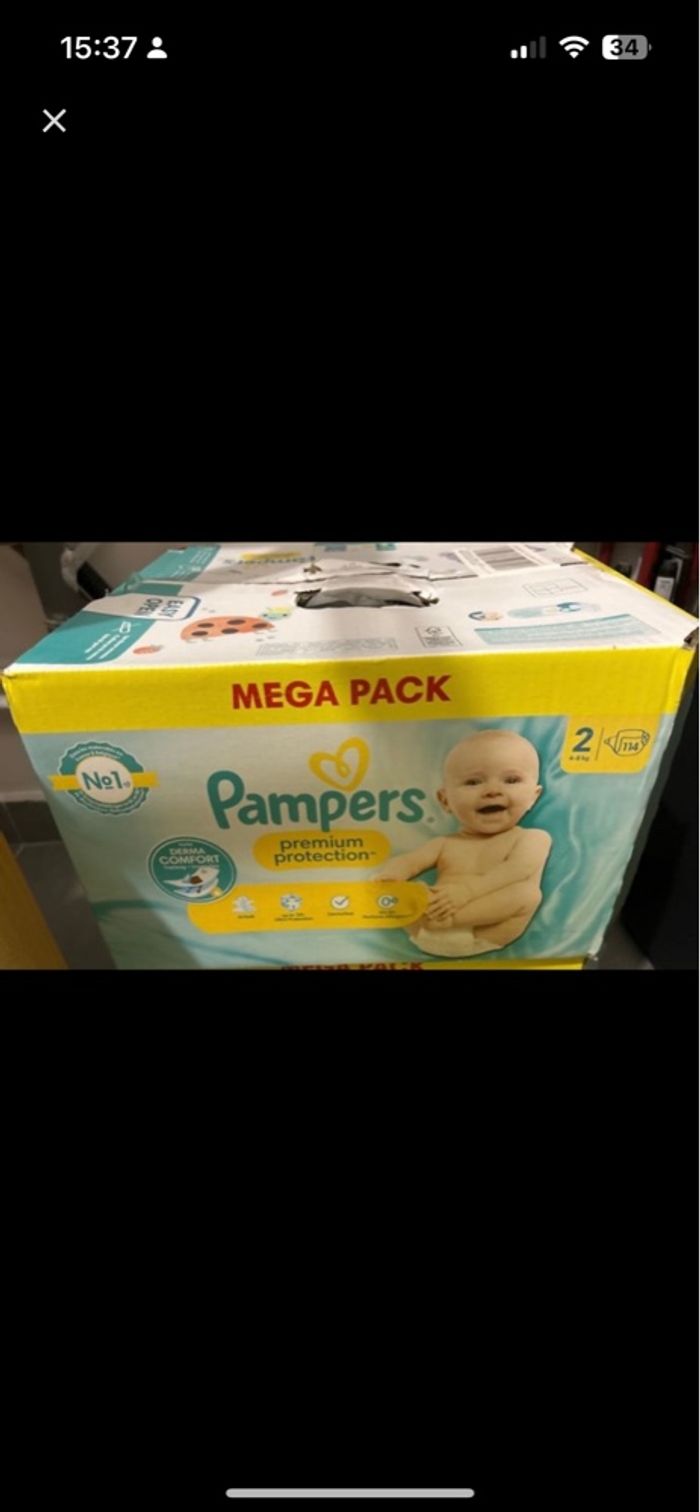 Pampers premium protection taille 2, 30% avec le code PINGOUIN30