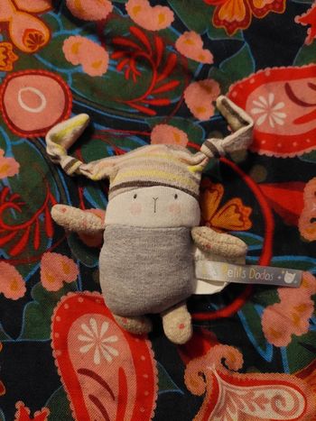 #P5 - Moulin Roty - mini doudou gris Les Petits Dodos