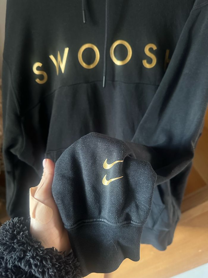 Jogging ensemble, pantalon et Sweat à capuche, noir et doré Nike, taille S mixte - photo numéro 3