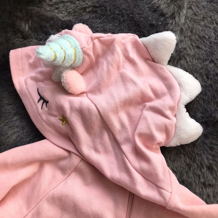Grenouillère licorne rose et blanche Kiabi 36 mois - photo numéro 3