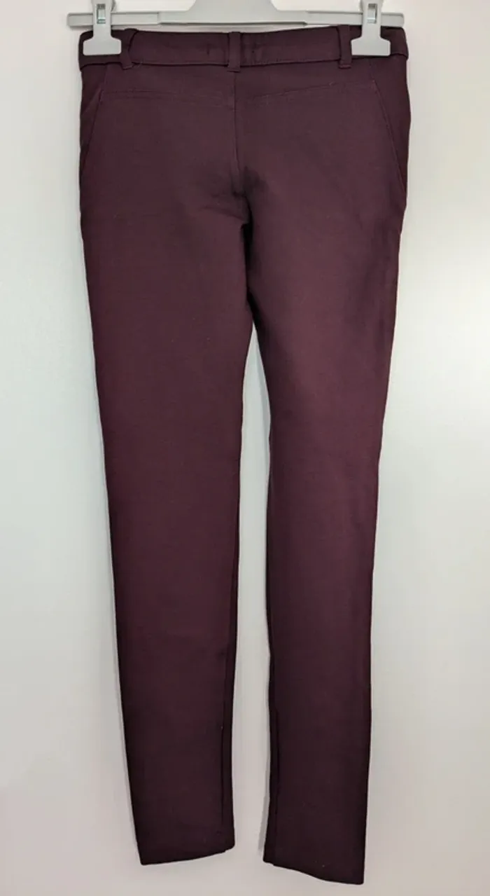 Pantalon skinny jegging violet prune promod taille 36 / taille 1 en très bon état - photo numéro 2