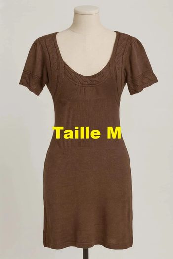 Robe style laine marron Naf Naf Taille M