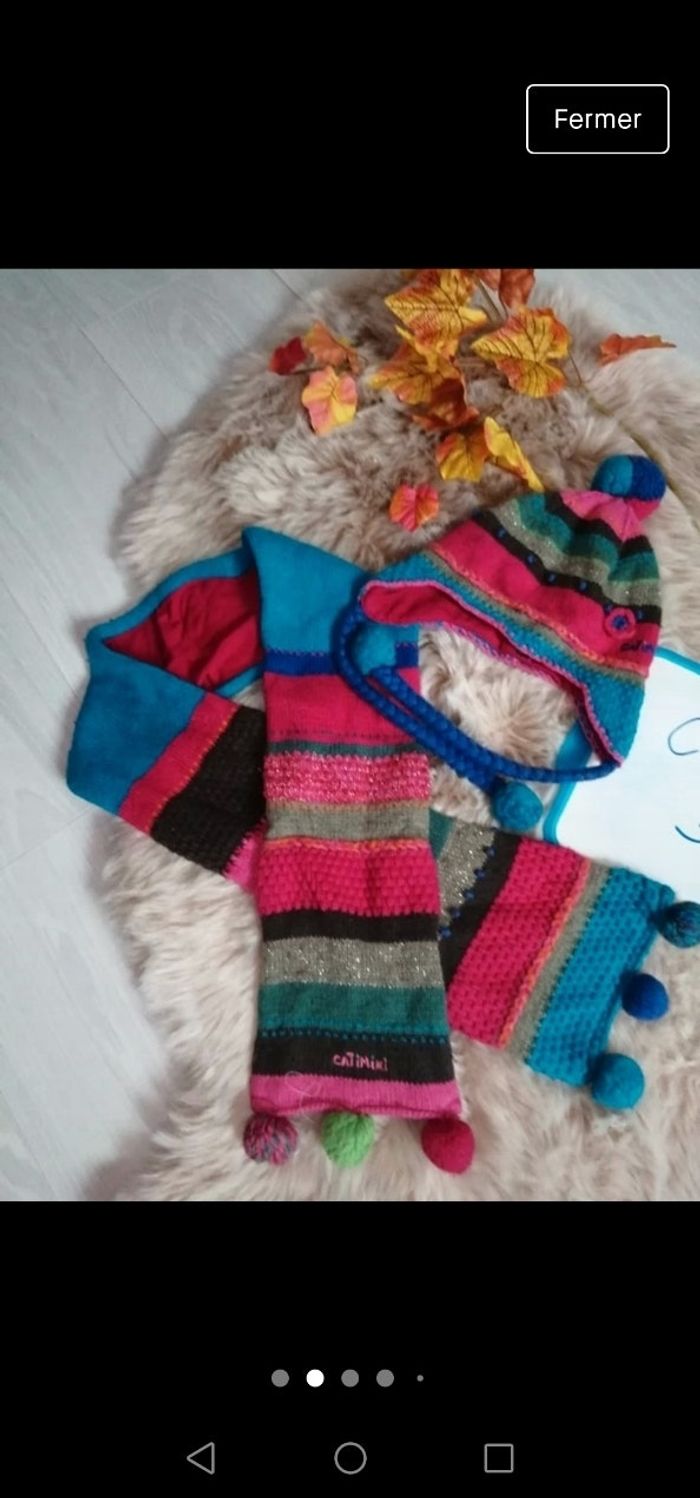 Ensemble Bonnet et echarpe Fille Catimini - photo numéro 2