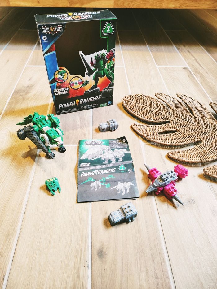 🤖 Power rangers dino fury T-Rex Ankylo Hammer zord et Tiger claw zord - zord link Megazord - photo numéro 5