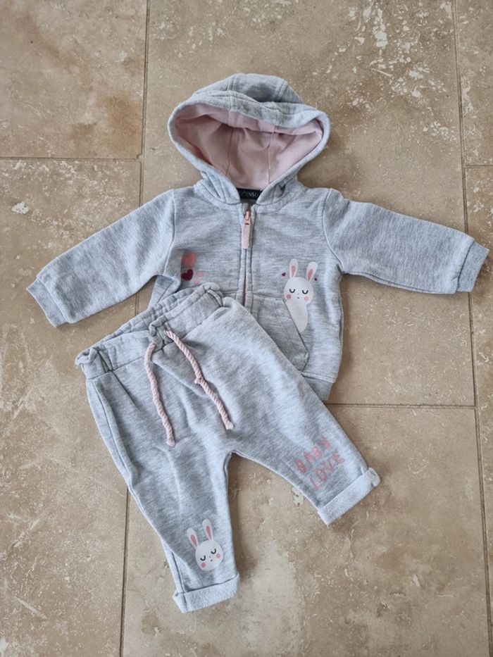 Ensemble veste et pantalon lapin 3 mois bébé fille
