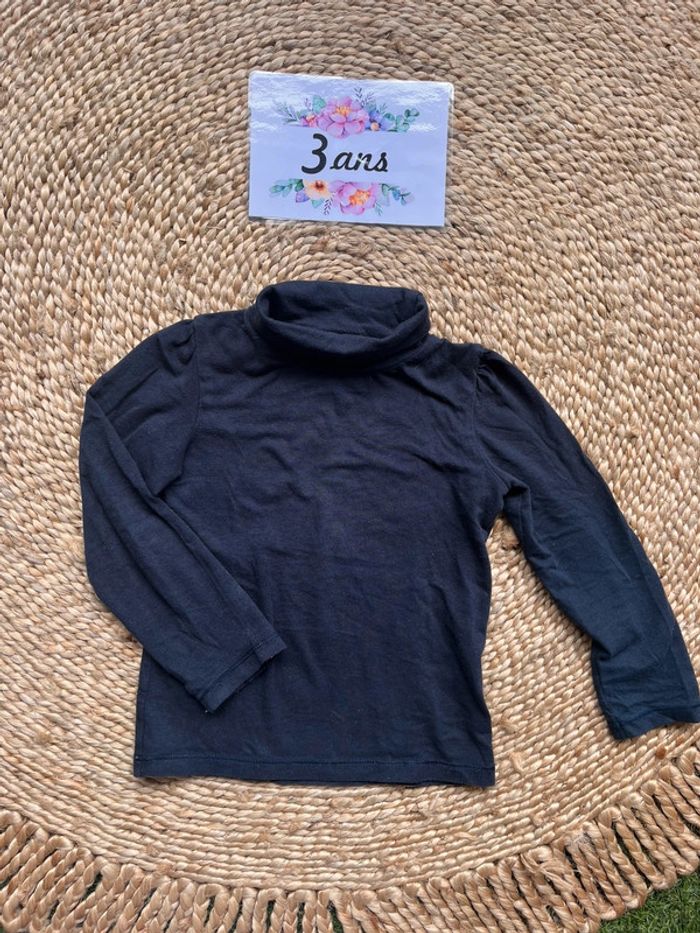 Teeshirt coton col roulé kiabi 3 ans