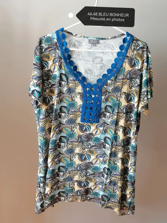 Tee Bleu Bonheur 46.48 base bleu