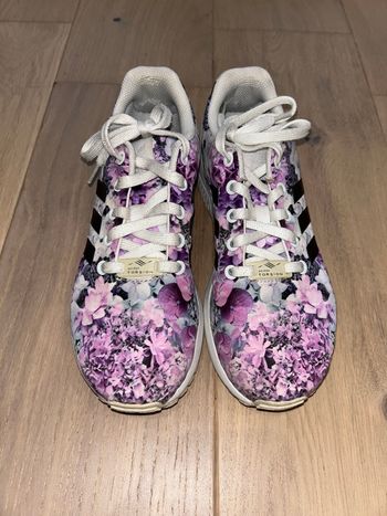 Baskets Adidas Torsion - Taille 37 - Motif floral violet