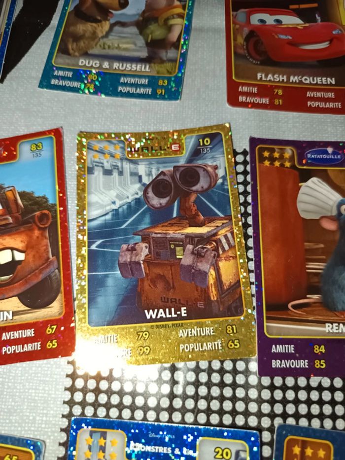 Lot de 9 Cartes brillantes à collectionner Auchan - Héros Disney Pixar - photo numéro 4