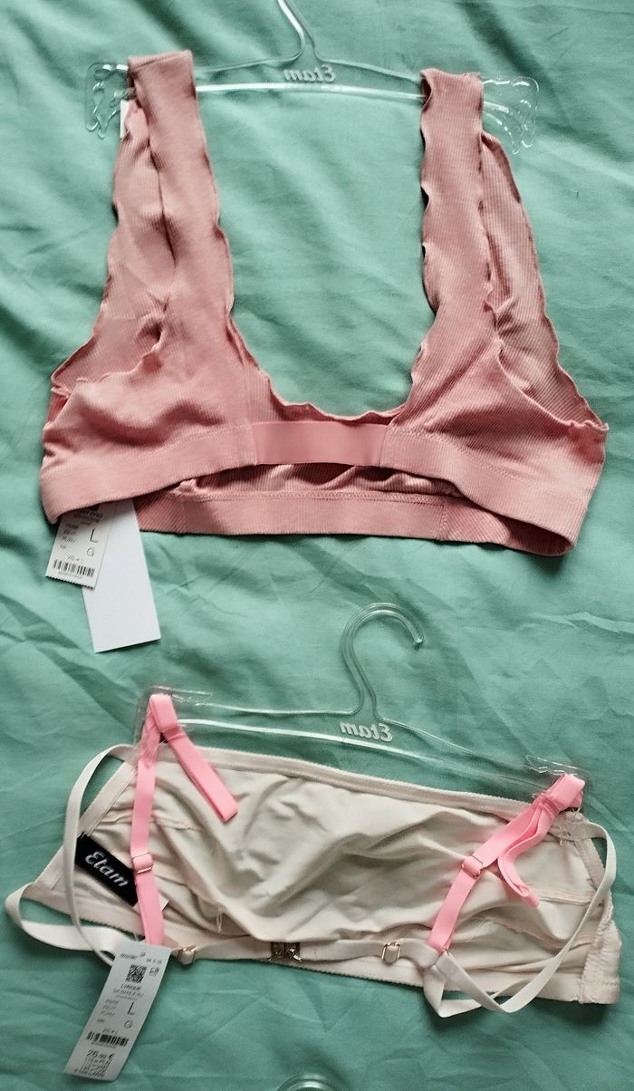 Lot de 5 brassières/soutiens-gorge neufs de la marque ETAM, jamais portés(taille L) - photo numéro 5