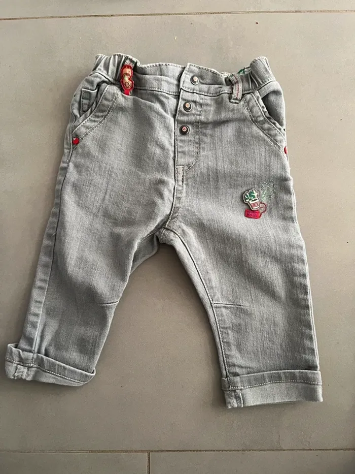 Jean gris sergent major 12 mois