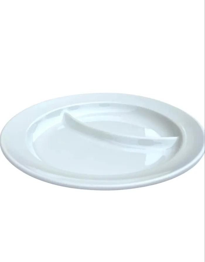 Assiette blanche Hofmann Weiden 2 compartiments – 23,5 cm Neuf