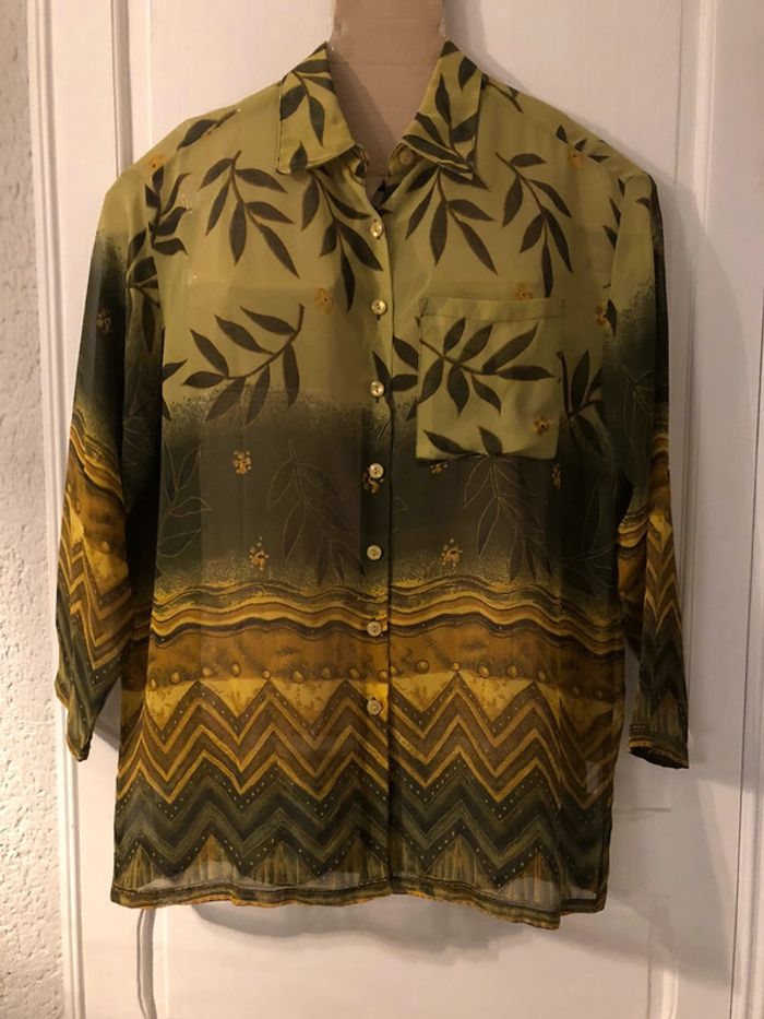 AN15:Blouse/chemisier motifs multicolores T48