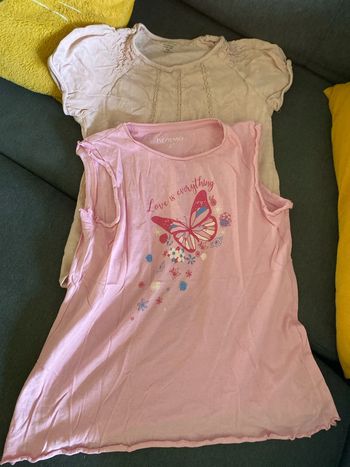 Lot deux tee shirt fille 10 ans