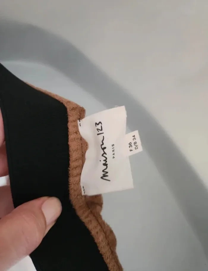 Jolie jupe en similicuir marron et noir Maison 123 taille 36 - photo numéro 6