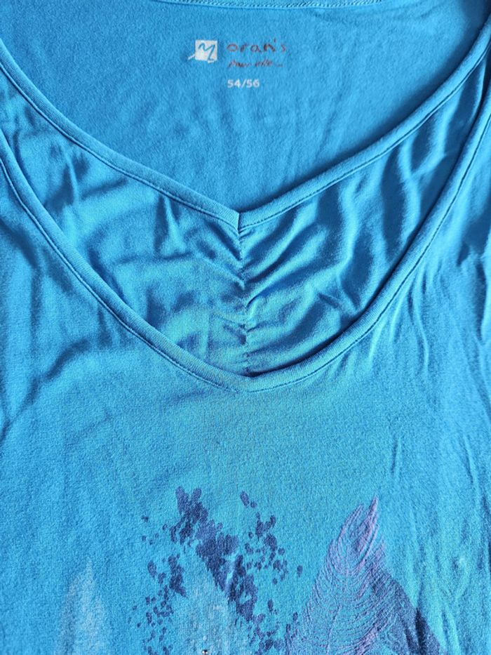 Tunique fluide débardeur femme grande taille - Taille 54/56 - Moran's - Turquoise - photo numéro 7