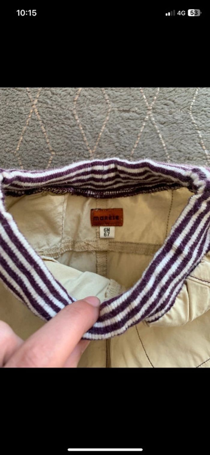 Short jaune garçon taille 6 mois - photo numéro 3