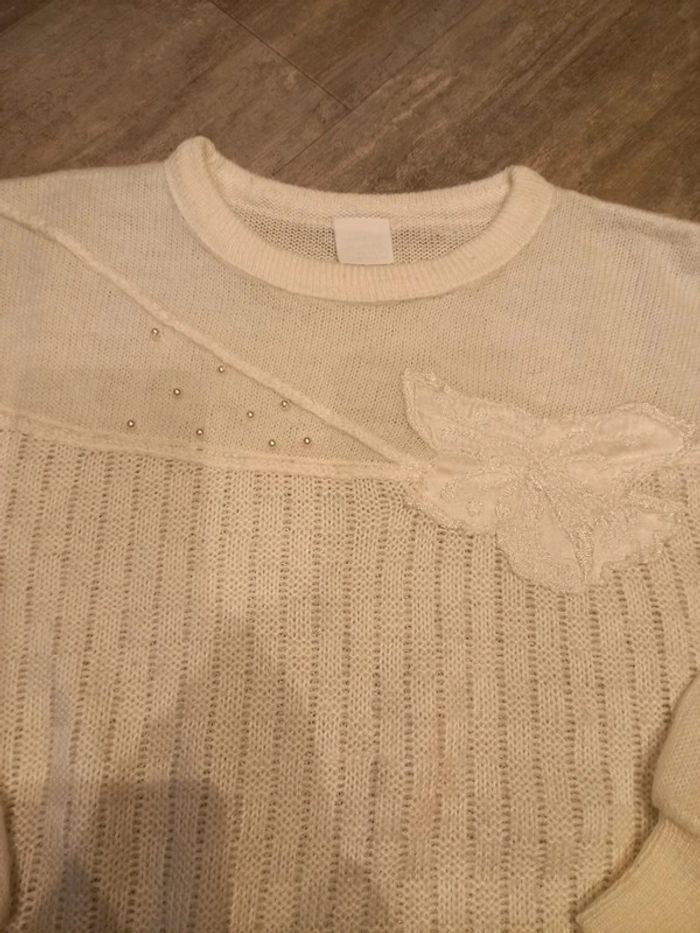 Pull femme M creme - photo numéro 2
