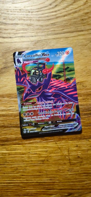 Carte Pokemon Corvaillus Vmax  TG19/TG30