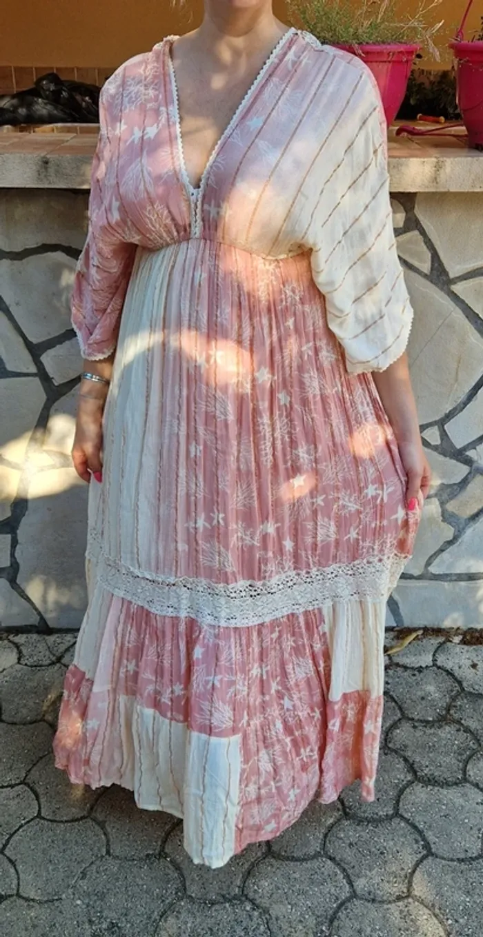 Magnifique robe bohème chic en viscose neuf avec étiquette - photo numéro 11