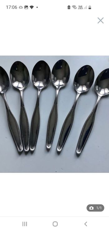 Lot de 6 cuillères à moka argentées