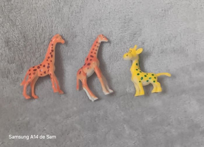 Lot de 3 animaux girafes