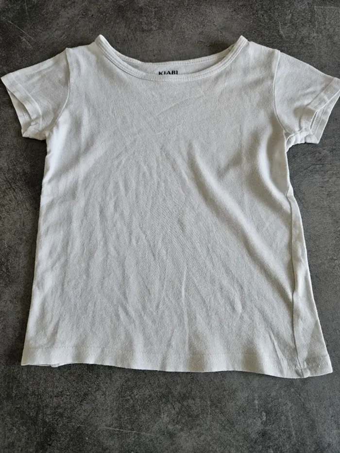 T-shirt à manches courtes bébé - blanc uni - 2/3 ans (86-94cm) - Kiabi - photo numéro 5
