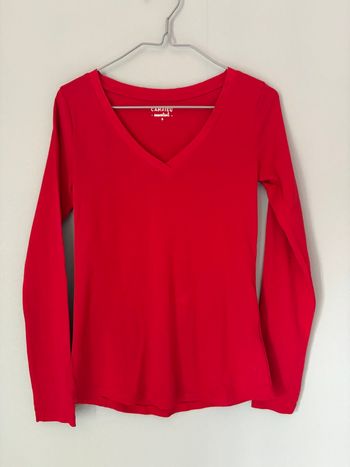 T-shirt manches longues rouge 