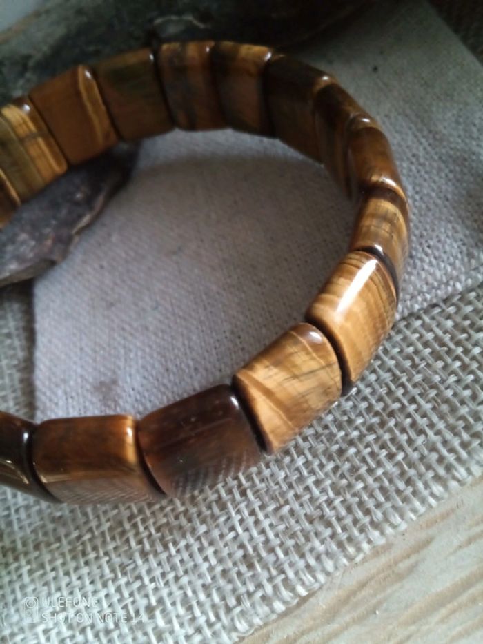 Bracelet oeil de tigre, pierres naturelles - photo numéro 4