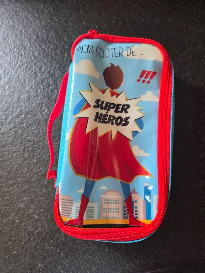 Trousse goûter isotherme garçon super heros - photo numéro 1