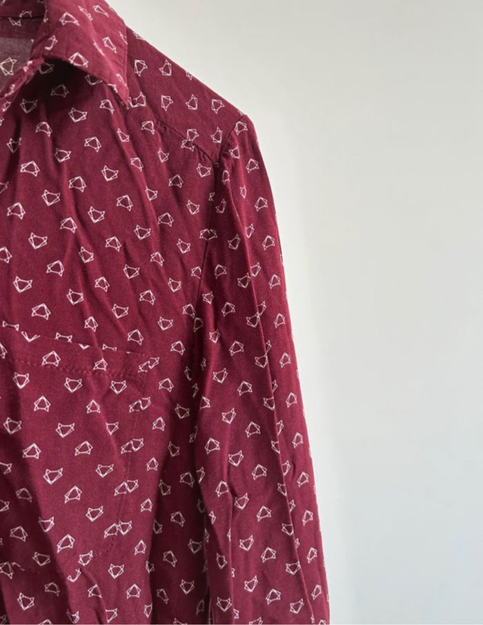 Blouse bordeaux - photo numéro 3