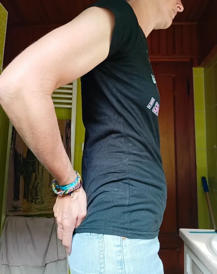 T-shirt femme noir Je ne râle pas je m'exprime ! - photo numéro 4