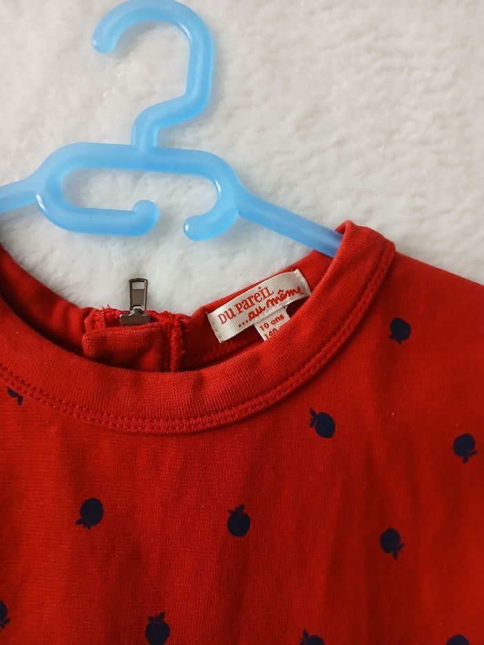 Robe rouge et pommes marine 10 ans Du pareil au même - photo numéro 4