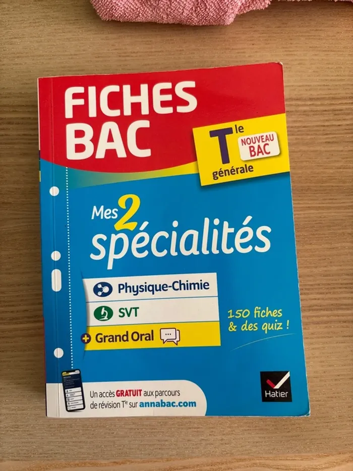 Fiches Bac - Mes 2 spécialités physique / svt - Terminale générale