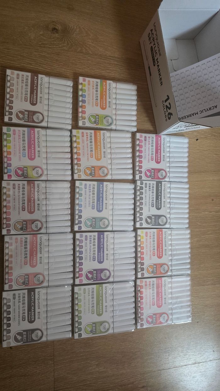 Lot de 14 boites feutres acryliques Languo - photo numéro 2