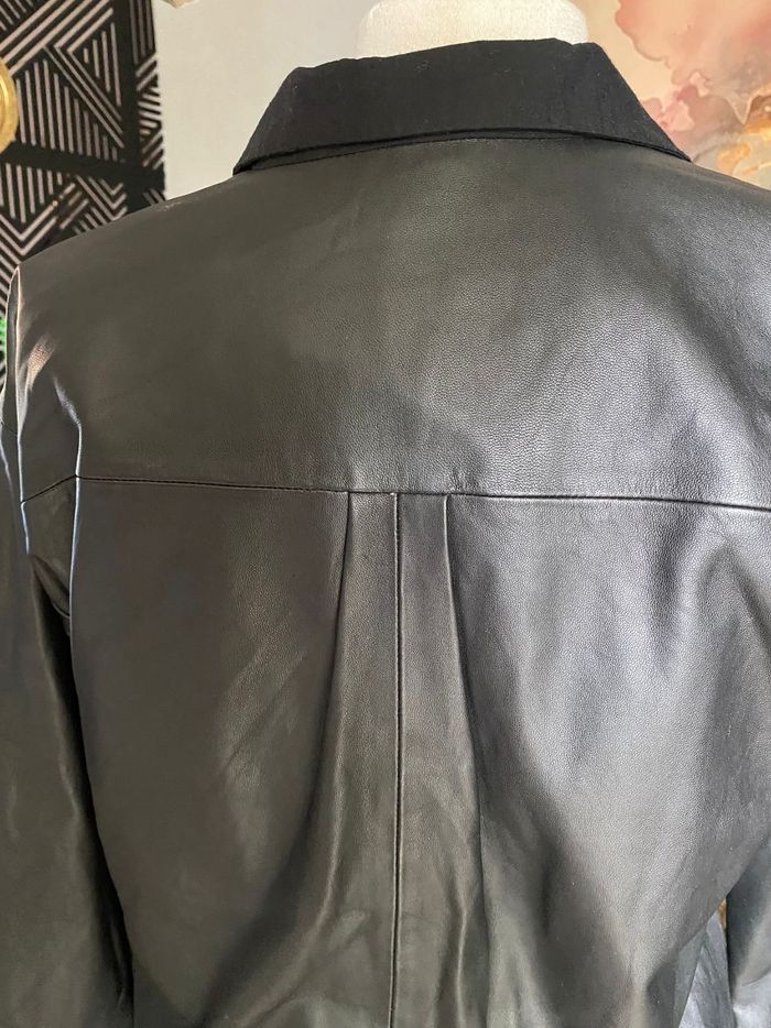 Chemise Noir  Cuir D'agneau Kookaï Taille 38 - photo numéro 8
