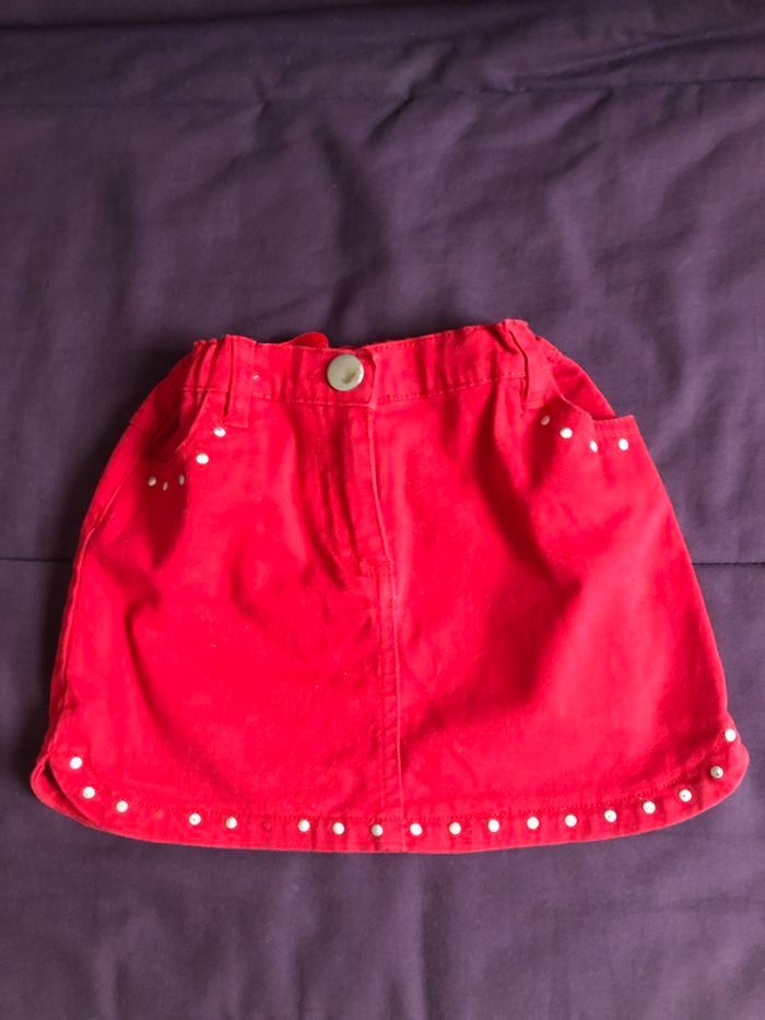 Jupe courte rouge