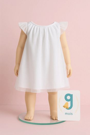 Jolie robe blanche 9 mois