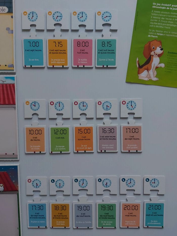 Jeu de société pour apprendre l'heure, complet et pas abîmé - photo numéro 3