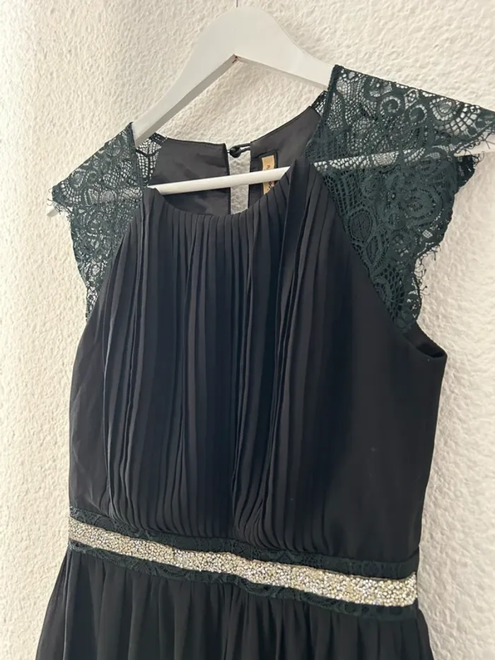 Robe drapé strass et dentelle - photo numéro 2