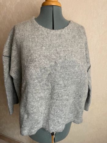 Pull oversize laine gris TM 38 40
