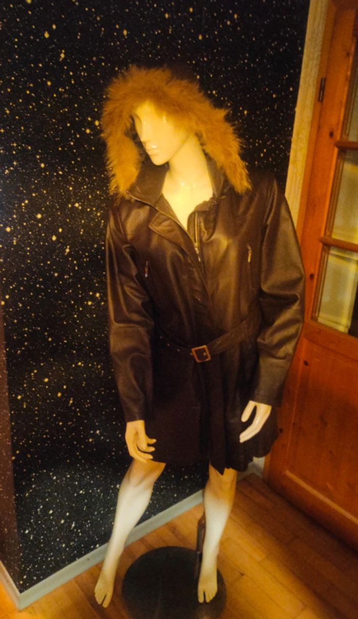 Veste en cuir véritable - photo numéro 3