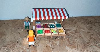 Playmobil, stand vendeur marché 