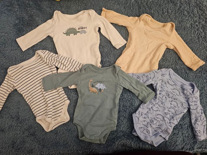 Lot de 5 bodies manche longue 3mois/ 60-65cm