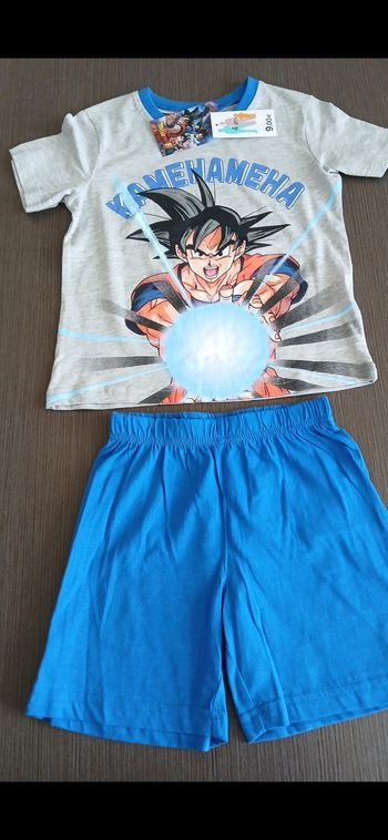 Ensemble pyjamas short garçon dragon Ball Z 4 ans
